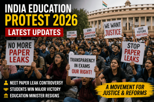 India Education Protest 2026: Latest Updates, Minister Resigns After NEET Paper Leak Movement